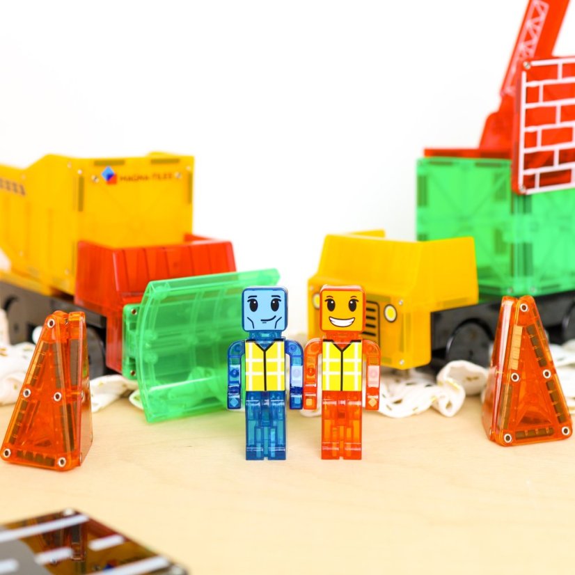 Magna-Tiles Magnetická stavebnica Builder XL Trucks 50 dielov