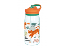 Quokka Plastová láhev s náustkem Glow Kids Tigers 580 ml
