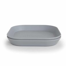 Mushie hranatý tanier 2ks (Cloud)