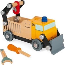 Janod Dřevěné auto a stavebnice nákladní auto BricoKids