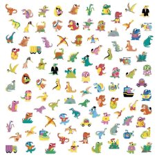 Janod Stickers Samolepky Dinosaurus 100 ks balenie S