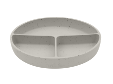 KikkaBoo Tanier delený s prísavkou Platinum Silicone Sand