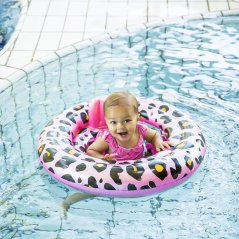 Swim Essentials Nafukovací kolo pro miminka Leopard růžový
