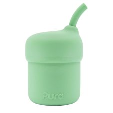 Pura my-my silikónový pohárik so slamkou (Moss)