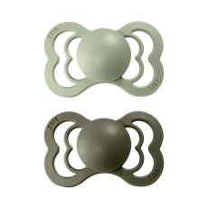 BIBS Supreme Symetrické dudlíky z přírodního kaučuku 2ks - velikost 1 (Sage / Hunter Green)