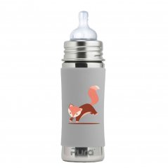 Pura nerezová dojčenská fľaša 325ml (Fox)