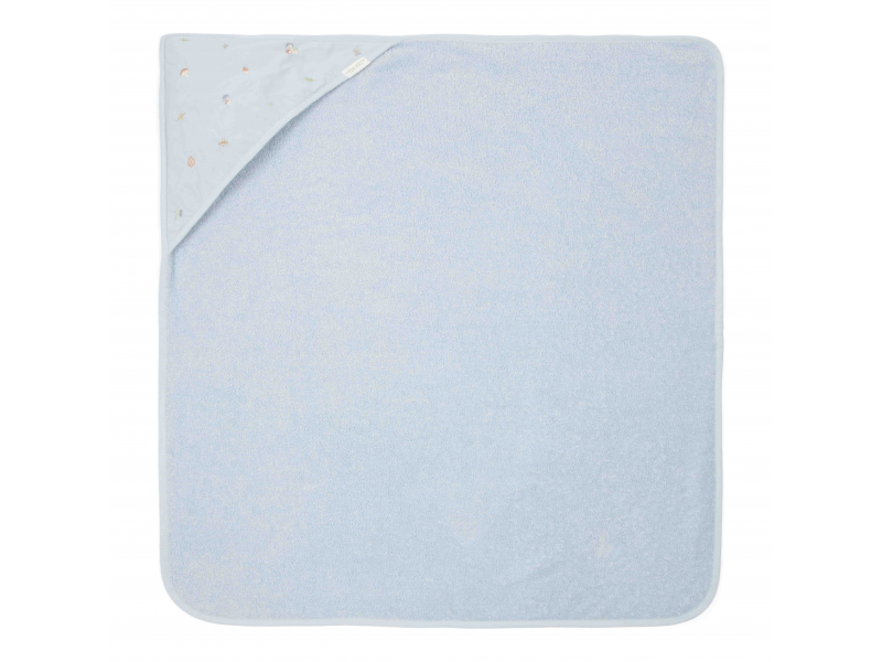 Little Dutch Osuška s kapucňou 100x100 cm Forest Friends Blue