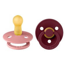 BIBS Colour cumlíky z prírodného kaučuku 2ks - veľkosť 2 (Dusty Pink / Elderberry)