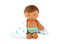 B-Toys Panenka plyšová do vany kluk Lulla Baby Light Brown Hair