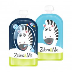 Zebra Me vrečke za večkratno uporabo 2 kosa (kozmonavt + zebra)