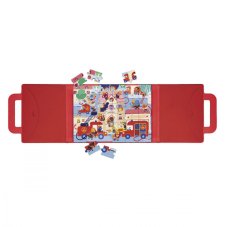 Janod Magnetipuzzle Požiarnici 36 ks v tvare kufríka
