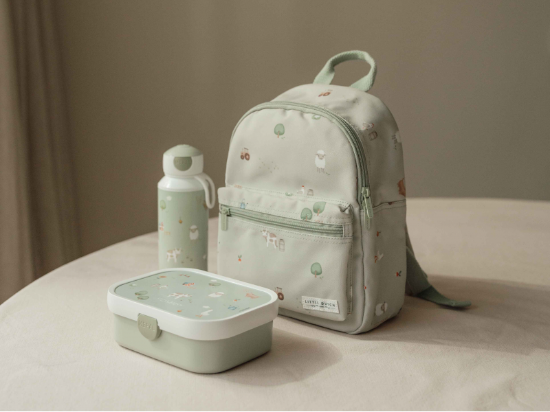 Little Dutch Desiatový set (fľaša 400ml+box) Farma