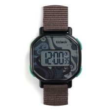 Djeco Náramkové digitálne hodinky Ticlock Čierna chobotnica