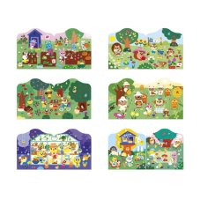 Janod Stickers Zošit s predlohami a samolepkami Záhrada