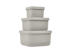 KikkaBoo Sada boxov na desiatu 3 ks Platinum Silicone Sand