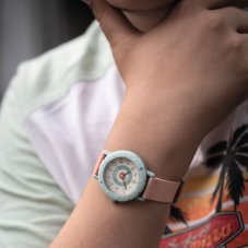 Djeco Náramkové športové ručičkové hodinky Ticlock Ružový terč