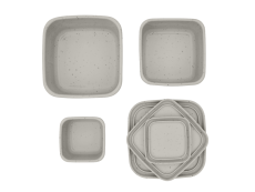 KikkaBoo Sada boxov na desiatu 3 ks Platinum Silicone Sand