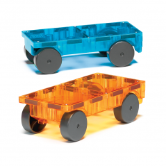 Magna-Tiles Magnetická stavebnice Cars 2 dílná Blue/orange