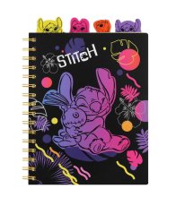 Coolpack Zápisník špirálový A5 so záložkami Stitch Black