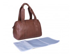 Childhome Přebalovací taška Mommy Club Signature Vegan Leather Dark Brown