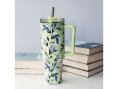 Quokka Nerezový termohrnček so slamkou Stream Matcha 1200 ml