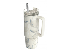 Quokka Nerezový termohrnček so slamkou Stream Cotton 950 ml