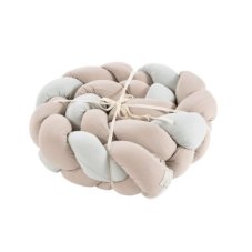 TRÄUMELAND Vrkôčikový mantinel Signature Taupe & Mint 180 cm