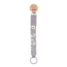 BIBS x LIBERTY klip na dudlík z BIO bavlny (Fossil Grey)