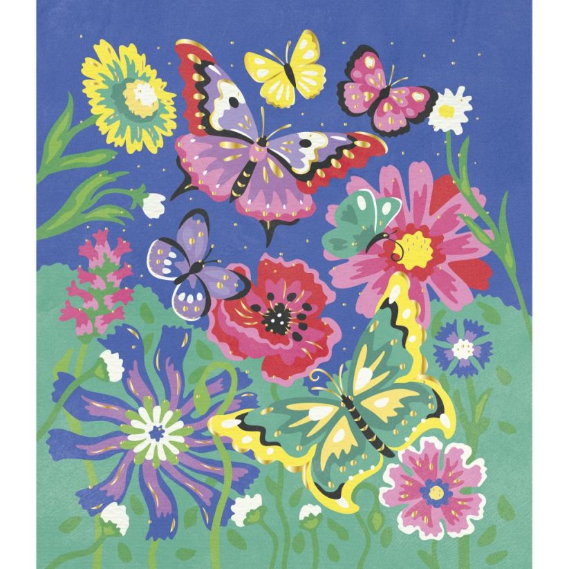 Janod Atelier Sada Maxi Maľovanie podľa čísel Motýle od 7 rokov