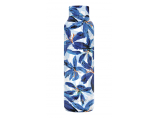 Quokka Termo láhev z nerezové oceli Solid Blue Hibiscus 630 ml