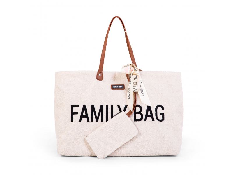 Childhome Cestovná taška Family Bag Teddy Off White