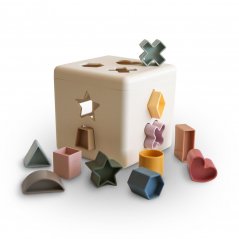 Mushie hračka na vkladanie tvarov (kocka)