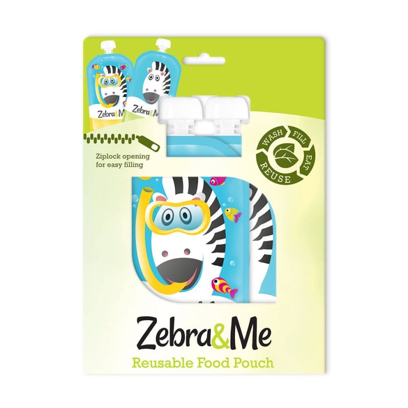 Zebra&Me kapsičky pro opakované použití 2ks (kuchař + zebra)
