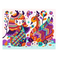 DJECO Pěnová mozaika Kokeshi: tvorba podle čísel