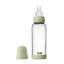 BIBS antikoliková sklenená fľaša so silikónovým cumlíkom 240ml (Sage)