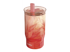 Quokka Termo hrnek z nerezové oceli s brčkem Mist Peach Petals 720 ml