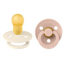 BIBS Colour cumlíky z prírodného kaučuku 2ks - veľkosť 3 (Ivory / Blush)