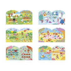 Janod Stickers Zošit s predlohami a samolepkami Vidiek