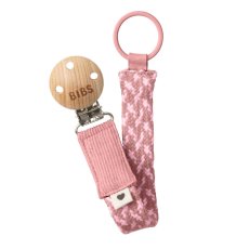 BIBS Paci Braid klip na dudlík (Dusty Pink / Baby Pink)