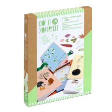 DJECO DIY-Vytvor si sám Rastlinkovač: lis na rastliny prenosný, 30 ilustrácií na koláž