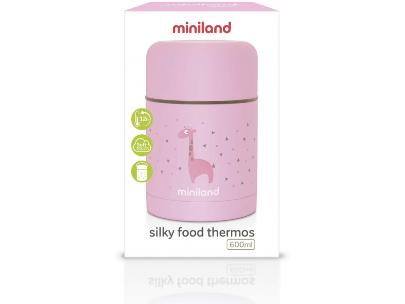 Miniland Termoska Silky na jedlo Pink 600ml