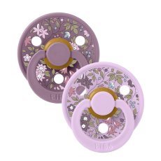 BIBS x LIBERTY Colour cumlíky z prírodného kaučuku 2ks - veľkosť 1 (Violet Sky / Mauve)