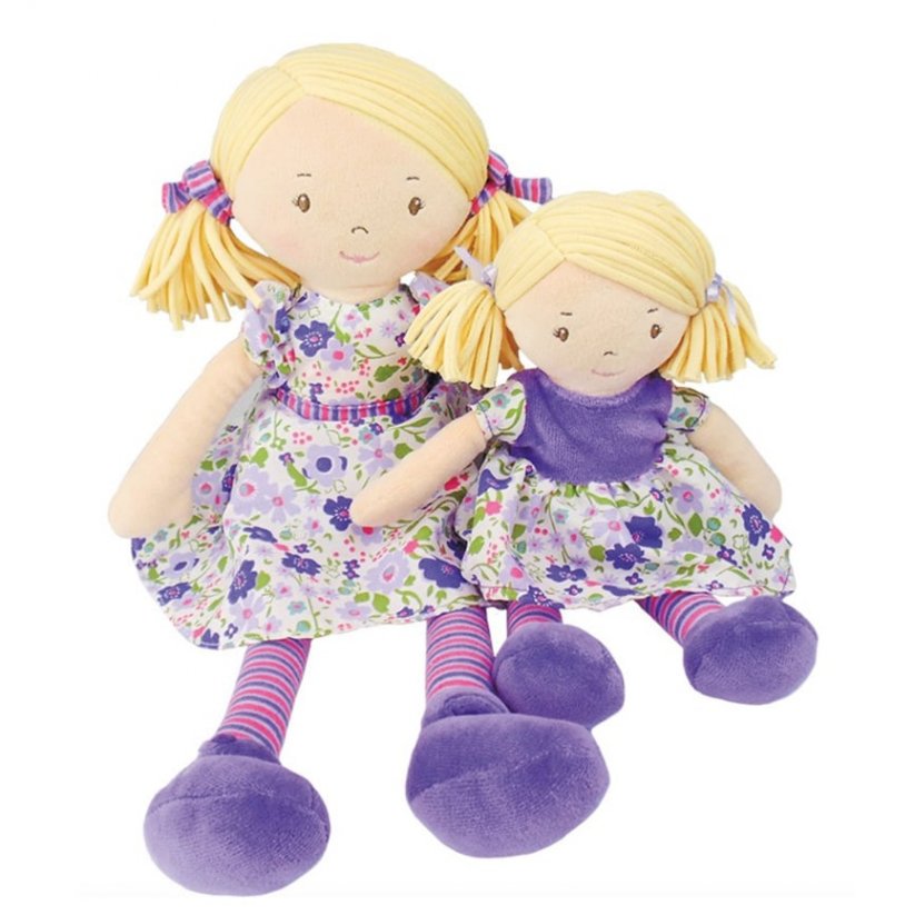 Bonikka Dames látková bábika (Peggy – fialové šaty)