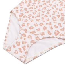 Swim Essentials Plavky s krátkym rukávom s UPF 50+ Beige Leopard