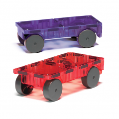 Magna-Tiles Magnetická stavebnice Cars 2 dílná Purple/red
