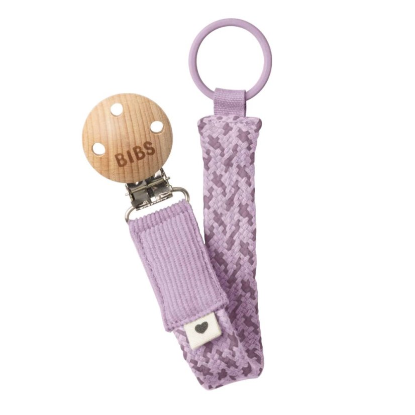 BIBS Paci Braid klip na dudlík (Violet Sky / Mauve)