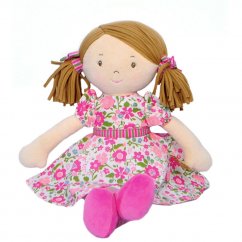Bonikka Dames látková panenka (Fran – růžové šaty)