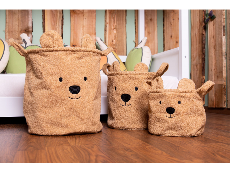Childhome Kôš na hračky Teddy Beige 25x20x20 cm