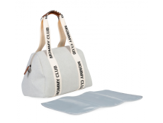 Childhome Prebaľovacia taška Mommy Club Signature Canvas Off White