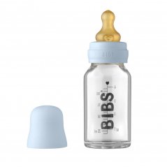 BIBS Baby Bottle steklena steklenička 110 ml (Baby Blue)
